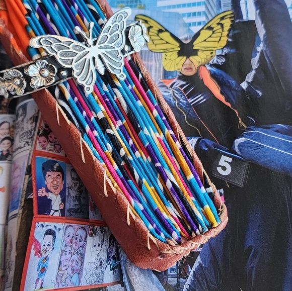 Taxco Sterling Silver Butterfly and Floral Bracelet (.925 SS) - Picture 3 of 12